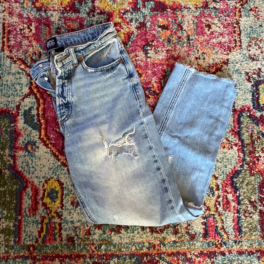 BDG Slim Straight High Waisted Jeans